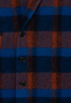 Henrik Vibskov Fisherman Long Coat Unisex - Classic Coat - Blue Orange Tiles -Stock X 961bc7b8d8c94d59943725d53123e178