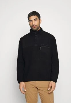 Peak Performance Snap T Neck - Fleece Jumper - Black