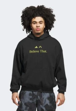 ADIDAS PERFORMANCE ANTED - Hoodie - Black Preloved Lime