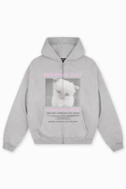 MISSING LIGHT GREY MELANGE FRONTZIP UNISEX - Zip-up Sweatshirt - Grey Melange -Stock X 9ad534e8057d454c99305338e0d91215