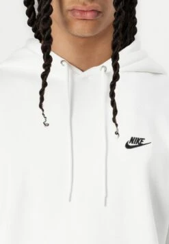 Nike Sportswear CLUB HOODIE - Sweatshirt - White/black -Stock X 9be159a3659b4b5ab00eaa6603609f75