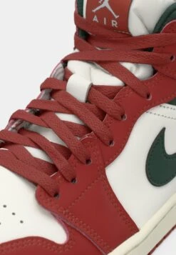 AIR JORDAN 1 MID - High-top Trainers - Sail/midnight Green/pure Platinum-coloured/redstone -Stock X a04fb08e972544b7b3780d1f5e858240