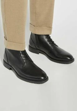 Dune London CARRSONS BURNISHED - Lace-up Ankle Boots - Black