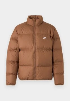 Nike Sportswear CLUB PUFFER JACKET - Down Jacket - Mosswood Brown/white -Stock X a0c9ef67305a463d9d38c2cf9829490a