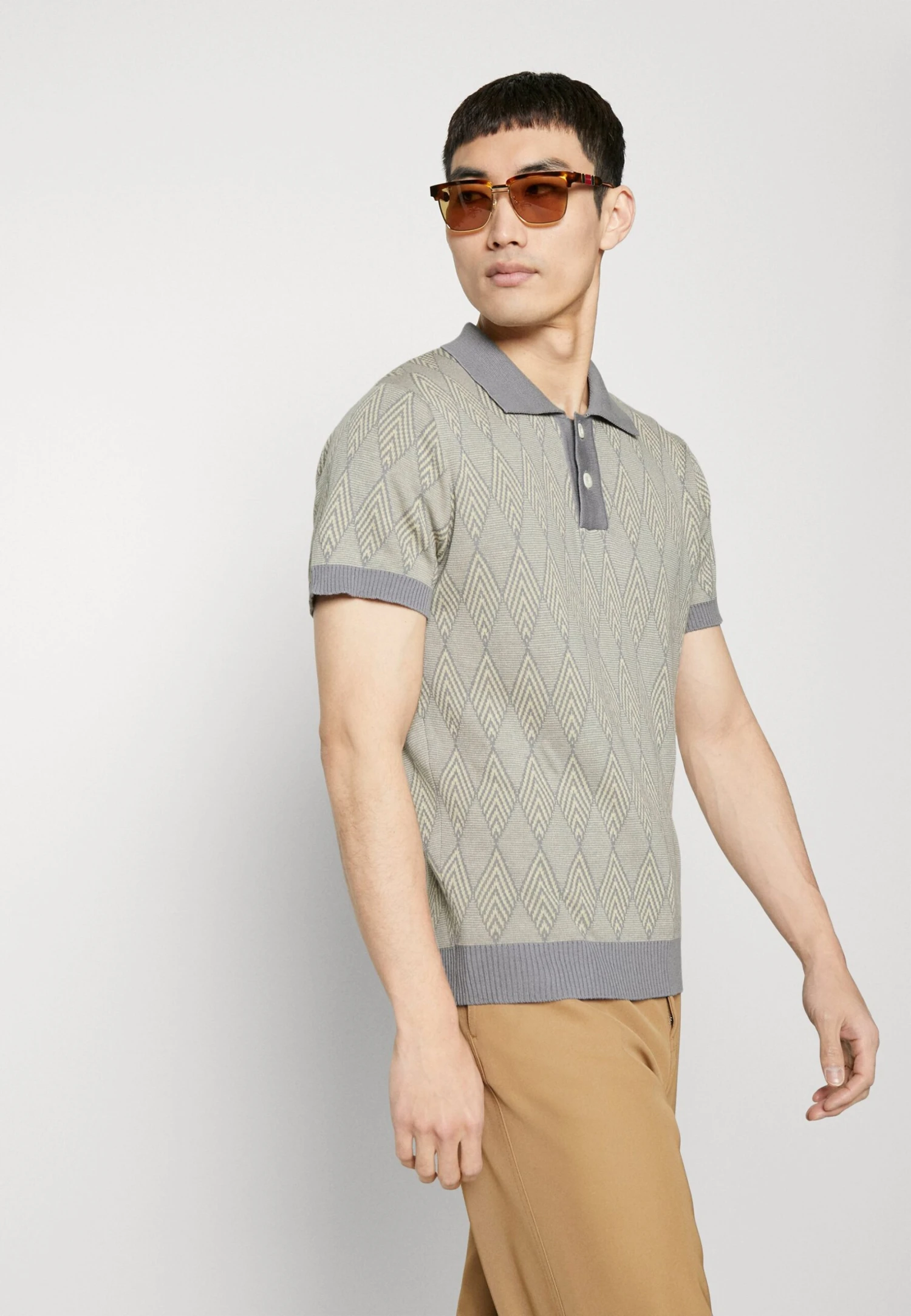 Sweater- Polo Shirt - Grey 6 Sweater- Polo Shirt - Grey - Image 4