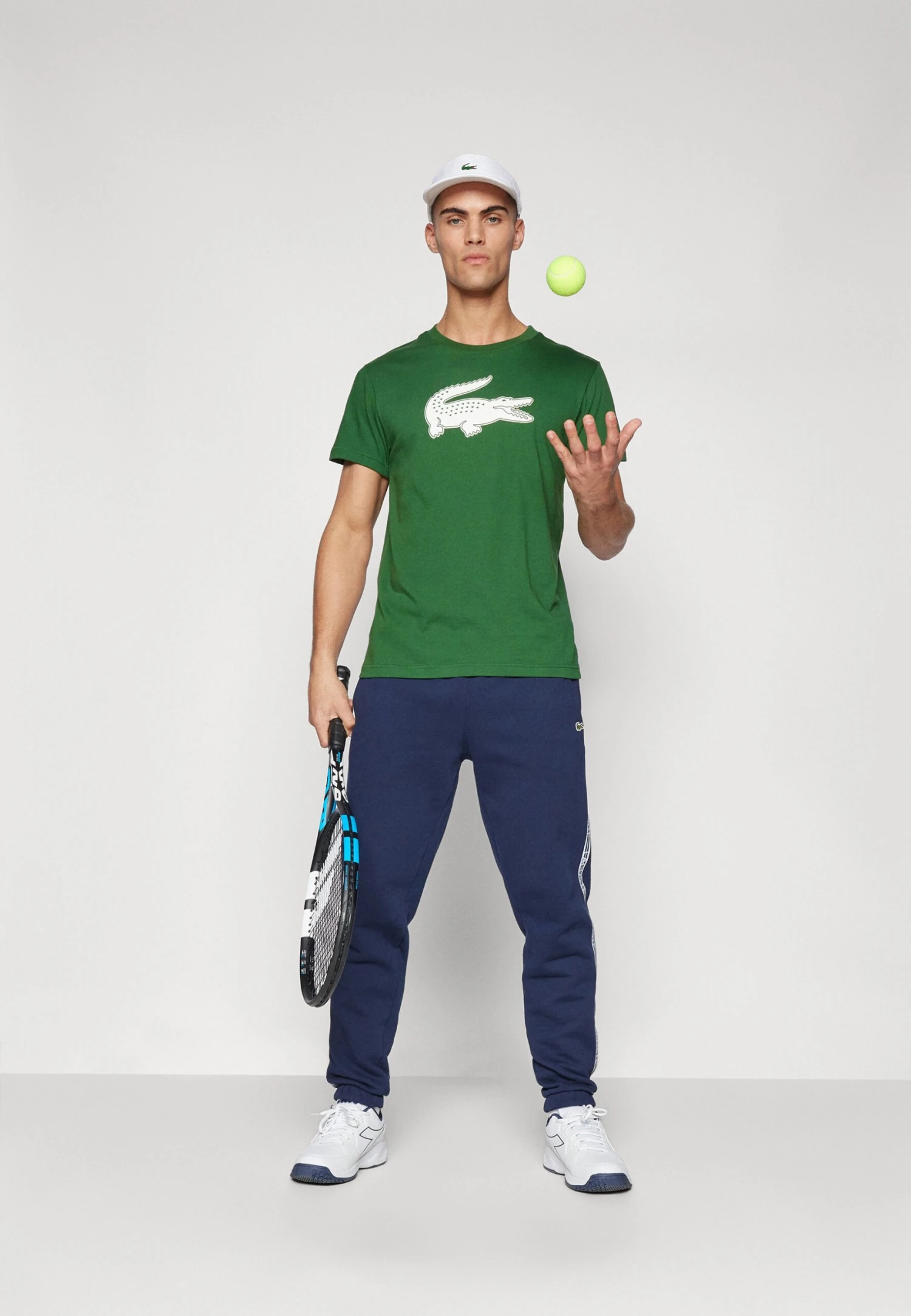 Lacoste Sport BIG LOGO - Sports T-shirt - Green/flour 4 Lacoste Sport BIG LOGO - Sports T-shirt - Green/flour - Image 2