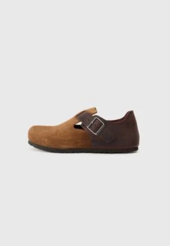 Birkenstock LONDON LEVE/LEOI DARK TEAN - REGULAR - Slip-ons - Dark Tea