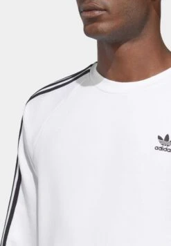 Adidas Originals 3-Stripes Crew - Sweatshirt - White -Stock X a2ffd5f2389c4035b1b1a4c6cbdd2b63