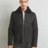 Suede Sherpa - Leather Jacket - Black -Stock X a381603532754c6facd2773fe7fc6b52