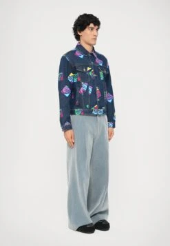 RUNNING DOG TILE TRUCKER JACKET - Denim Jacket - Indigo -Stock X a393649d74154ff4a45fa6ee4ea5df03