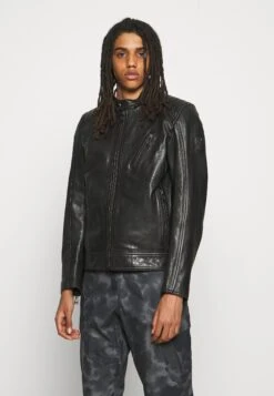 BELSTAFF Racer Jacket - Leather Jacket - Black