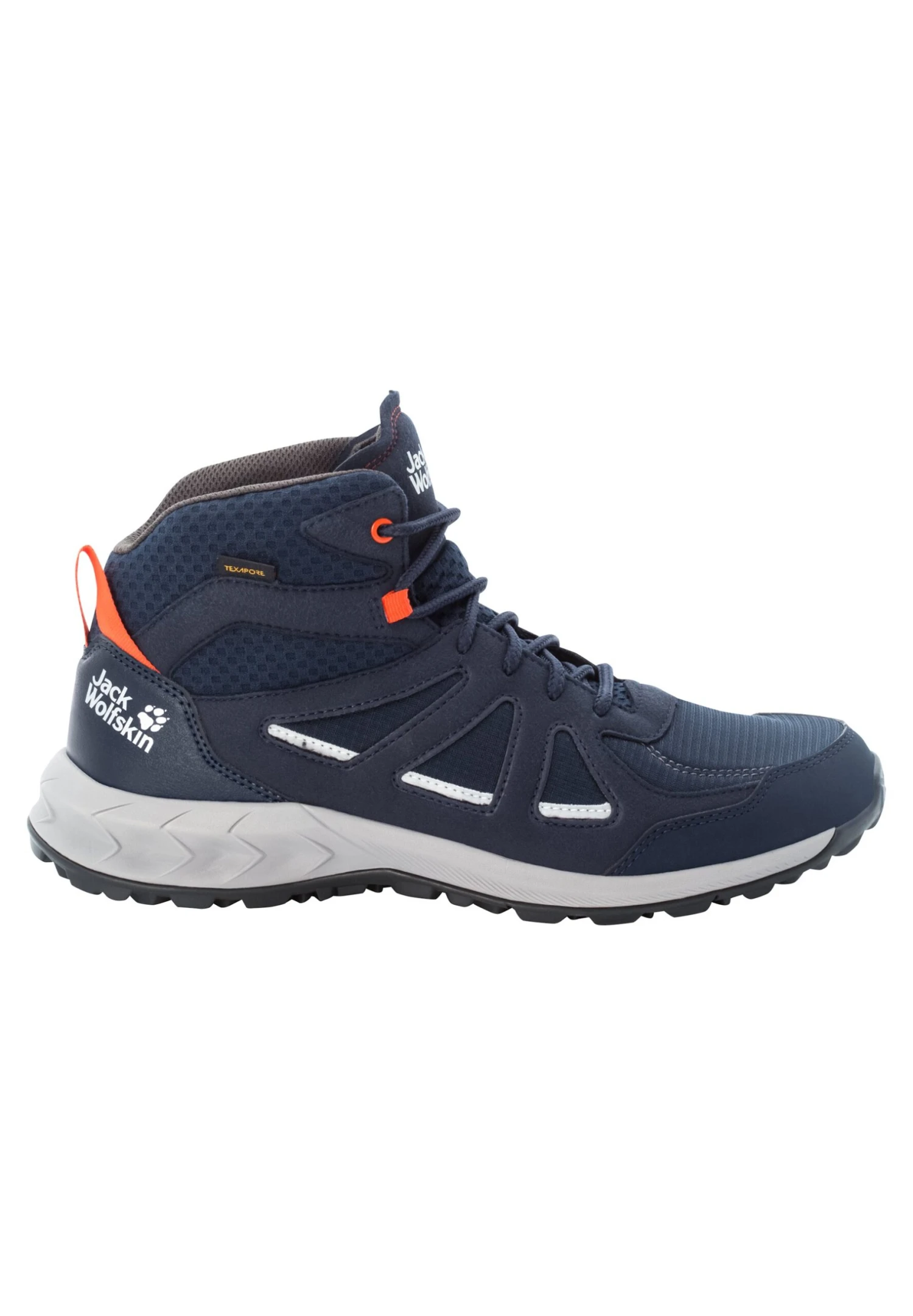 Jack Wolfskin Woodland Texapore Mid M - Hiking Shoes - Dark Blue / Red 3 Jack Wolfskin Woodland Texapore Mid M - Hiking Shoes - Dark Blue / Red