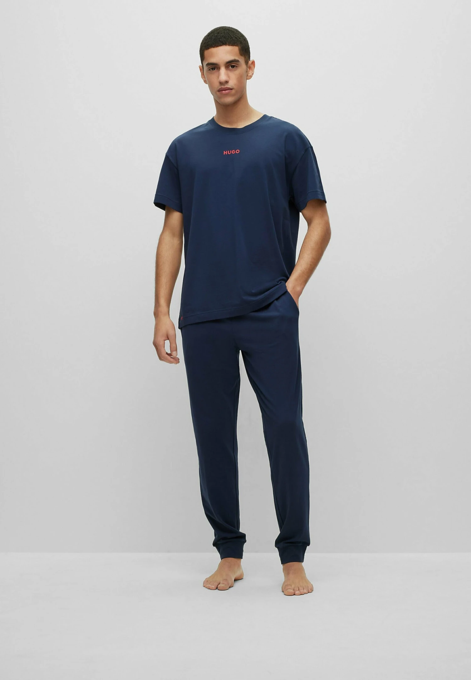 Hugo Linked- Pyjama Bottoms - Dark Blue Five 4 Hugo Linked- Pyjama Bottoms - Dark Blue Five - Image 2