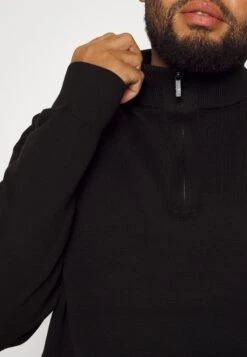 Calvin Klein Mix Media Quarter Zip Sweater - Jumper - Black -Stock X a6bf1f2d18f341e8a909d01183fd7a1e