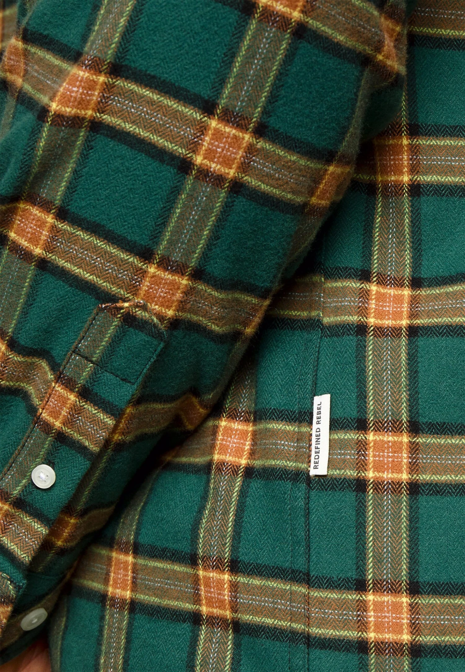 Redefined Rebel Houston Plus - Shirt - Green Check 7 Redefined Rebel Houston Plus - Shirt - Green Check - Image 5