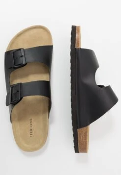 Pier One Unisex - Slippers - Black -Stock X a98de5f417bd4f57b176937b18a12ab7