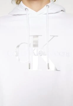 Calvin Klein Jeans Seasonal Monologo Regular Hoodie - Hoodie - Bright White -Stock X a9ad1dd7bb674cd79538fce386662acf