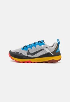 Nike Performance React Wildhorse 8 - Trail Running Shoes - Light Iron Ore/Black/Light Photo Blue/Vivid Sulfur/Rugged Orange