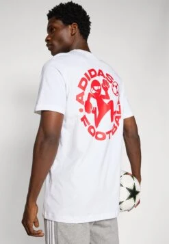 ADIDAS PERFORMANCE FOOTBALL STICKER GRAPHIC T-SHIRT - Print T-shirt - White -Stock X ab201f3874fd45159eacd81094c8c09a