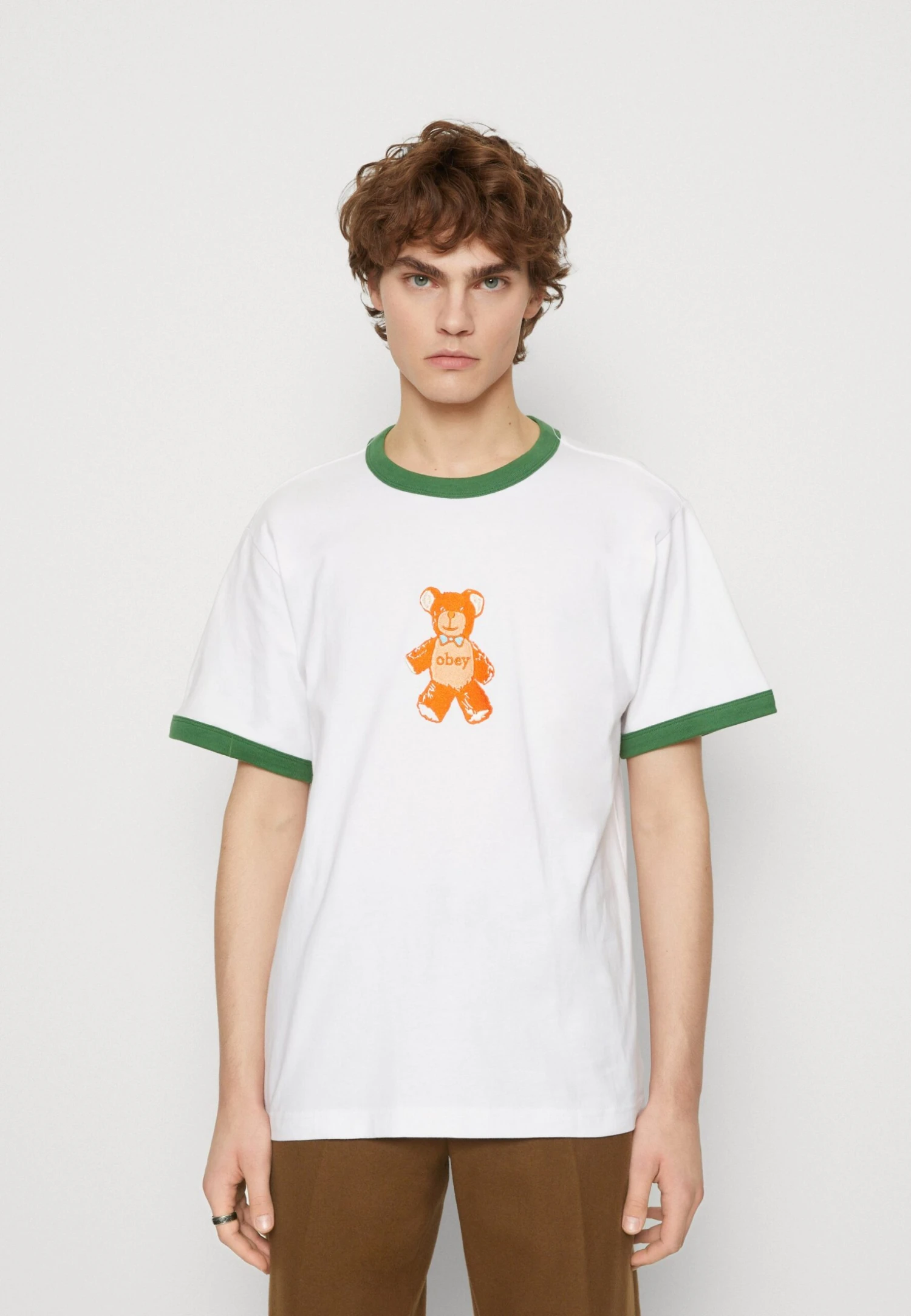 Obey Clothing Ted Ringer Tee Unisex - Print T-Shirt - White Multi 3 Obey Clothing Ted Ringer Tee Unisex - Print T-Shirt - White Multi