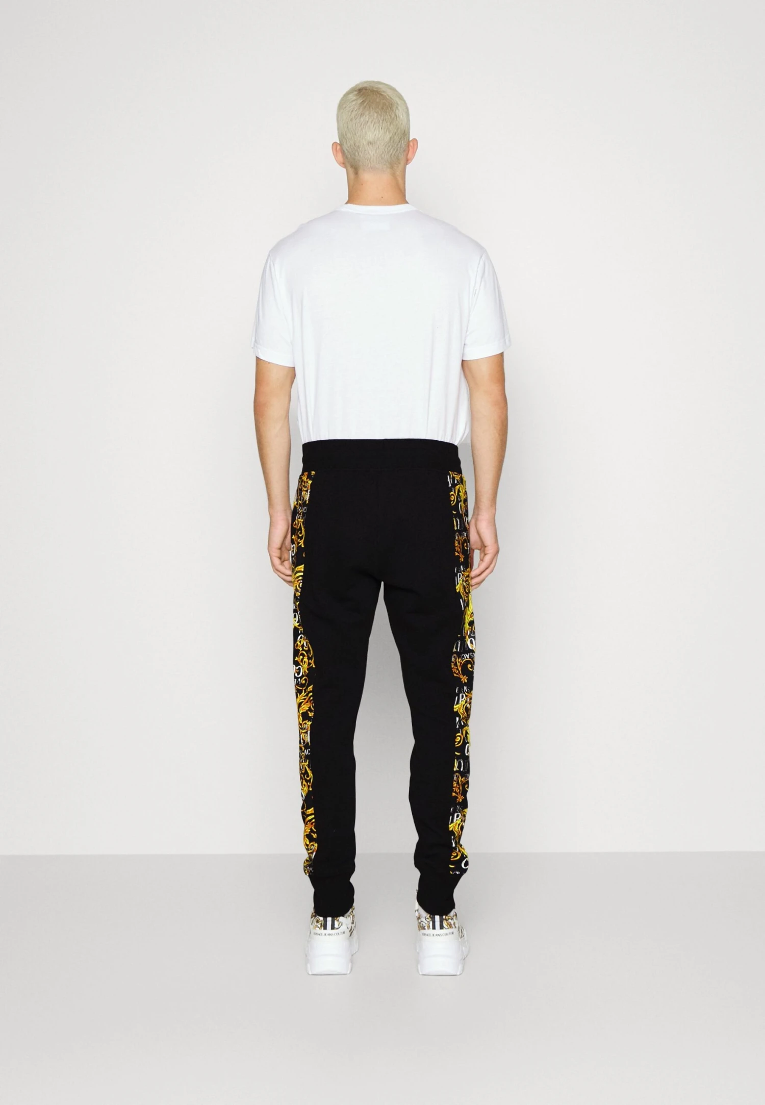 Print Logo Couture - Tracksuit Bottoms - Black/Gold 5 Print Logo Couture - Tracksuit Bottoms - Black/Gold - Image 3