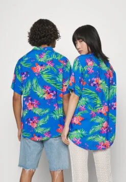 YOURTURN Unisex - Button-Down Blouse - Blue -Stock X b150e4747362471ea46eacdf4b254f92