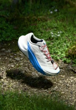 Salomon PULSAR - Trail Running Shoes - Lunar Rock/white/french Blue