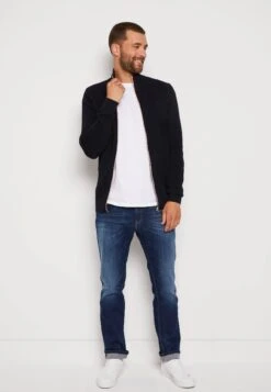 Kronstadt Erik Zip - Cardigan - Navy/Orange -Stock X b2466fe35ea849b487865ebec3c4e05d