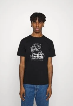 Wood Wood X Garfield Ace Chill - Print T-Shirt - Black