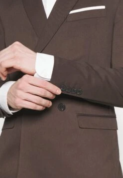 The Fashion Suit Peak- Suit - Dark Brown -Stock X b39a8ac1f77e49a9b3eed983a32b89fa