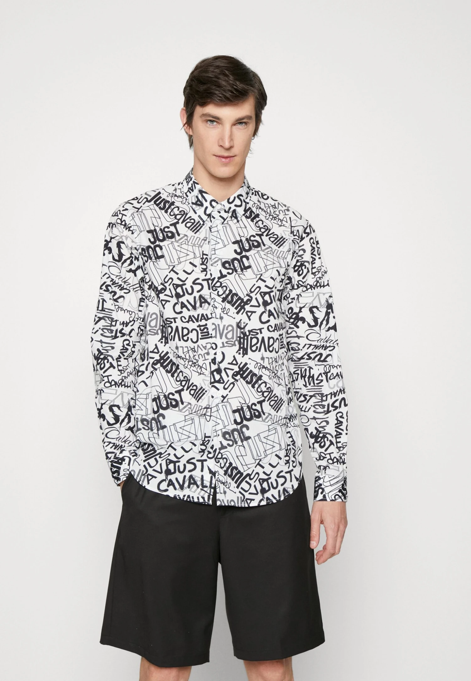 JUST CAVALLI Lettering - Shirt - White 3 JUST CAVALLI Lettering - Shirt - White