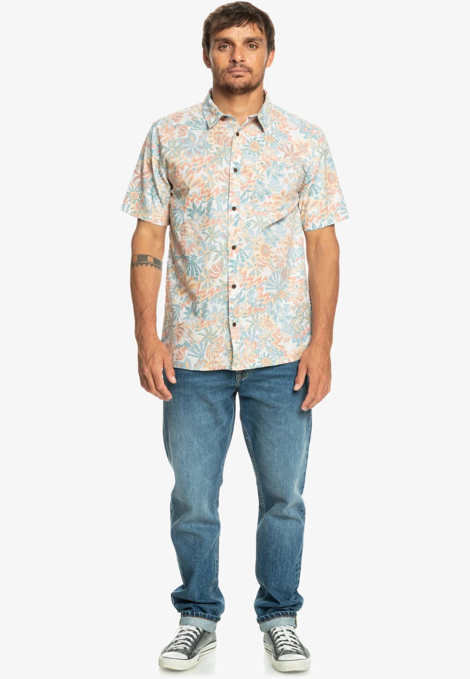Quiksilver Surfadelica Ss - Shirt - Birch Surfadelica 4 Quiksilver Surfadelica Ss - Shirt - Birch Surfadelica - Image 2