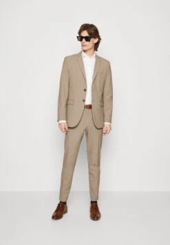Selected Homme Slhslim Liam Hounds Suit Flex Set - Suit - Brownie