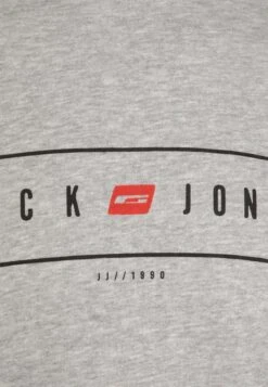 Jack & Jones Jjelliot Logo Hood - Sweatshirt - Light Grey Melange -Stock X b672edc6297549b68ad2d22e389c7884
