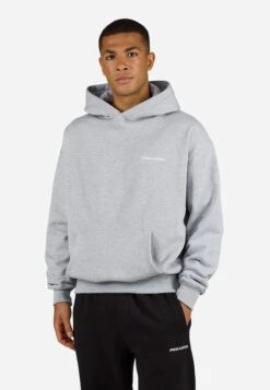 Pegador LOGO HOODIE - Sweatshirt - Heather Grey/white