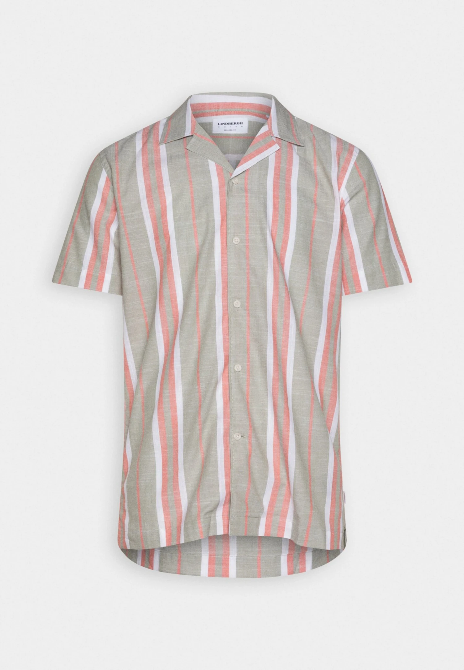 Lindbergh Striped - Shirt - Army 6 Lindbergh Striped - Shirt - Army - Image 4