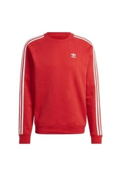 Adidas Originals Classics 3-Stripes Crew - Sweatshirt - Better Scarlet -Stock X b994411e86b14e048464012f54e0a6ac