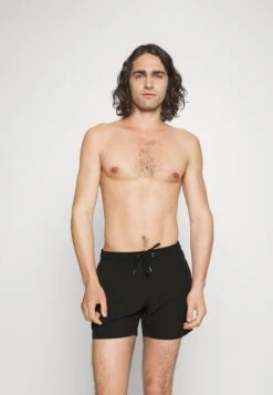 Michael Kors Trunk Solid Medalion - Swimming Shorts - Black