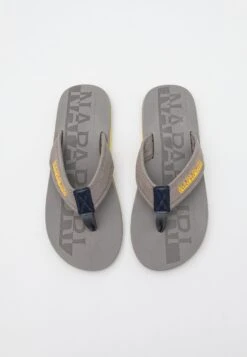 Napapijri Elm - T-Bar Sandals - Block Grey -Stock X bb9b5fb3c704444b894038f6ace1c1eb