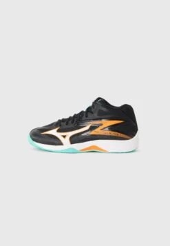 Mizuno THUNDER BLADE Z - Volleyball Shoes - Black/tangelo/ice Green