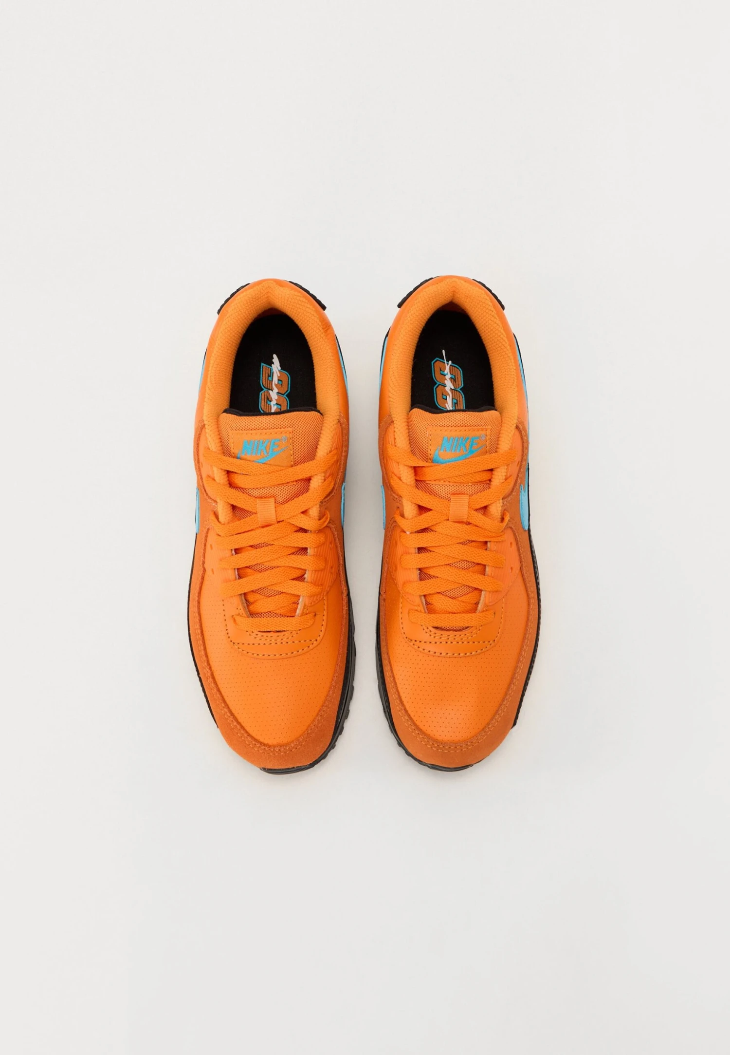 Nike Sportswear AIR MAX 90 - Trainers - Mandarin/blue Fury/black/white 6 Nike Sportswear AIR MAX 90 - Trainers - Mandarin/blue Fury/black/white - Image 4