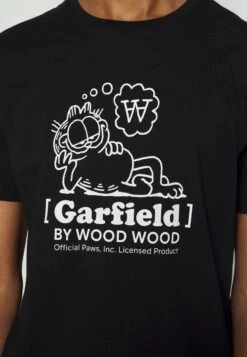 Wood Wood X Garfield Ace Chill - Print T-Shirt - Black -Stock X be271a2b366645ddbefe97e27c067fdd