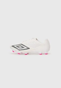 UMBRO VELOCITA DECIMO TEAM - Firm-ground Football Boots - White/black/pink Glo