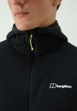 Berghaus KINETIC POWERSTRETCH HOODY - Fleece Jacket - Black -Stock X bee61638abc14848b06dcfb26211c80a