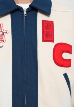 CHECKOUT VARSITY JACKET - Light Jacket - Ecru/blue -Stock X befc1cdaabc9477692a28b134bd09772