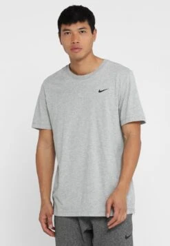 Nike Performance Dry Tee Crew Solid - Sports T-Shirt - Dk Grey Heather