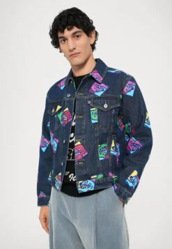 RUNNING DOG TILE TRUCKER JACKET - Denim Jacket - Indigo -Stock X c2c52c7ca365459eb9939be36720262e