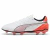 Firm-ground Football Boots - Puma White-puma Silver-glowing Red