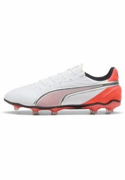 Firm-ground Football Boots - Puma White-puma Silver-glowing Red