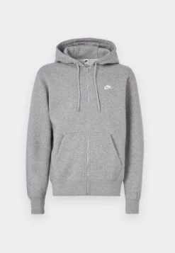 Nike Sportswear CLUB HOODIE - Zip-up Sweatshirt - Smoke Grey/white -Stock X c5810f271e294ea4bd107a548ee8e2fe